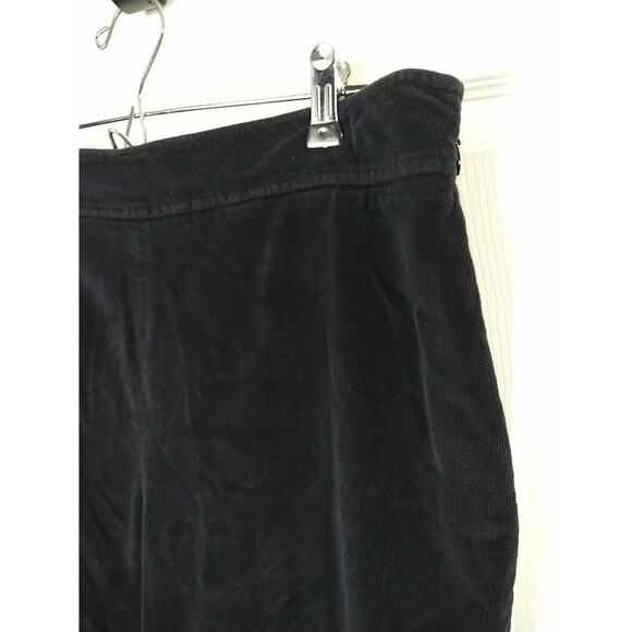 Talbots Woman 16 Corduroy Pants Navy Blue Stretch Side Zip Straight leg - Picture 2 of 12